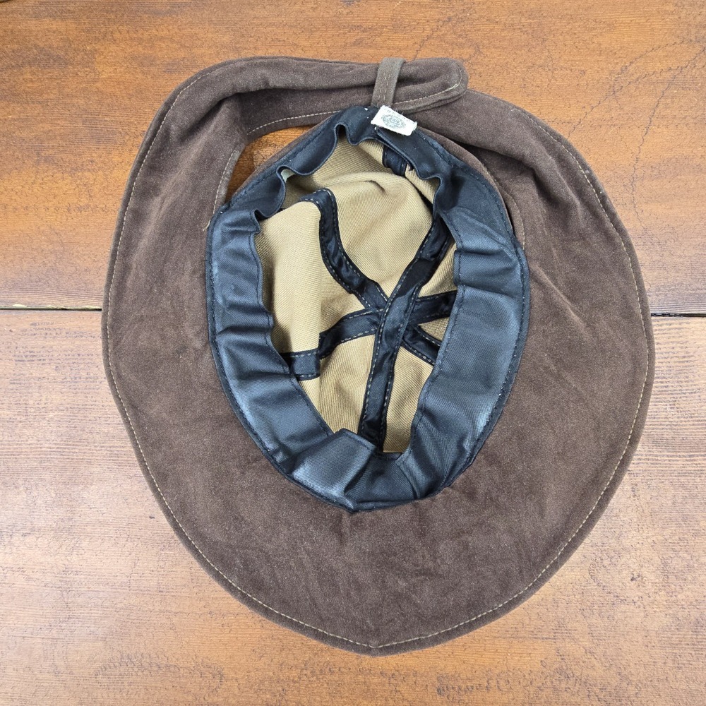 Vintage Union United Hatters Cap & Millinery Workers Brown Suede Women's Hat 21" - Picture 7 of 10